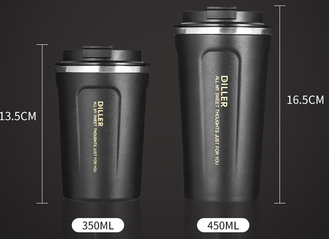 咖啡保温杯 | MLH8768 | Diller简洁咖啡杯开盖即喝大容量保...